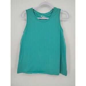 Sahalie Teal Green Sleeveless Tank Top 100% Cotton Large